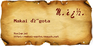 Makai Ágota névjegykártya